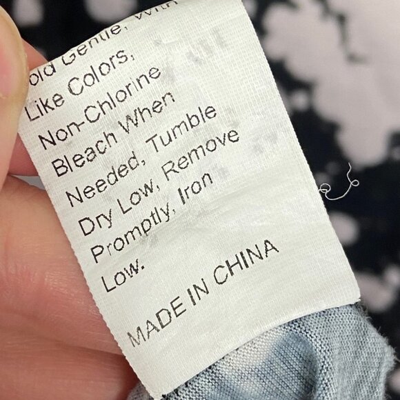 Shein Stay True Yourself Paint Splatter Tie Dye Oversized‎ Tee Black Top Size 6 - Picture 8 of 8